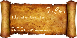 Tüske Csilla névjegykártya